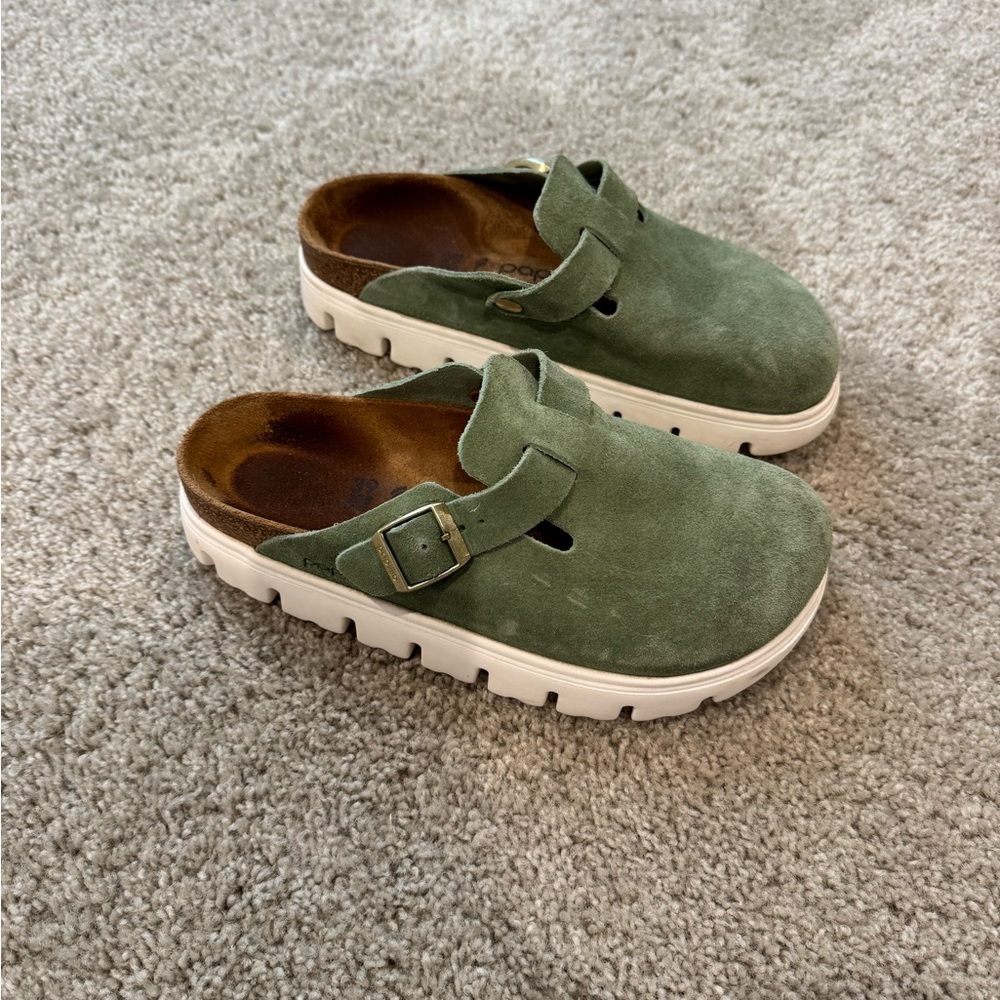 Anthropologie Birkenstock Boston Chunky Platform Shoes - Picture 3 of 4